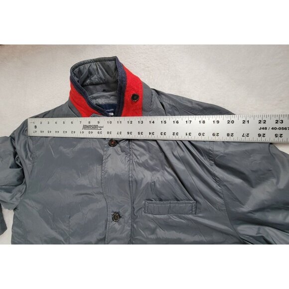 Faconnable Men's Lightweight Jacket Size XL Gray with Red Collar Casual Outdoor - Picture 6 of 9